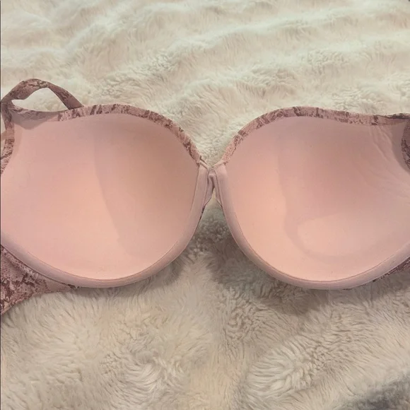 SKIMS Pink Snake-Print Ultimate push-up 40D - Picture 4 of 7